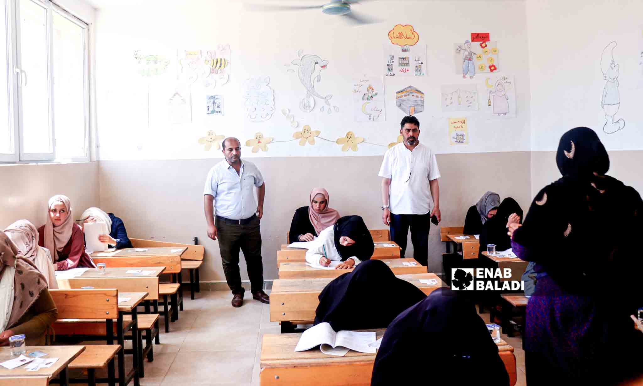 خلال امتحانات شهادات الثانوية لعام 2023 في مدينة رأس العين - 5 من تموز 2023 (/ حسين شعبو)