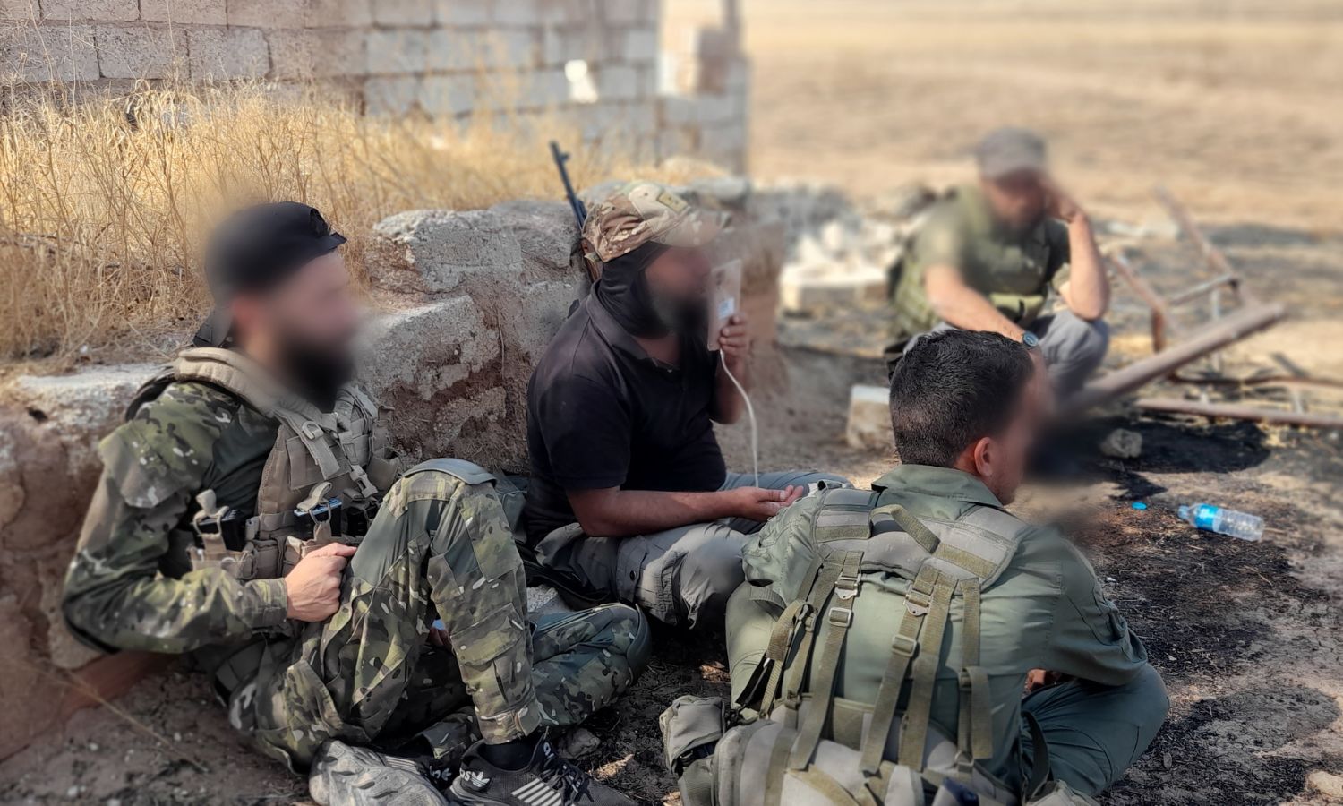مقاتلون من أبناء العشائر السورية على جبهات القتال شمالي الحسكة- 5 من أيلول 2023 ()