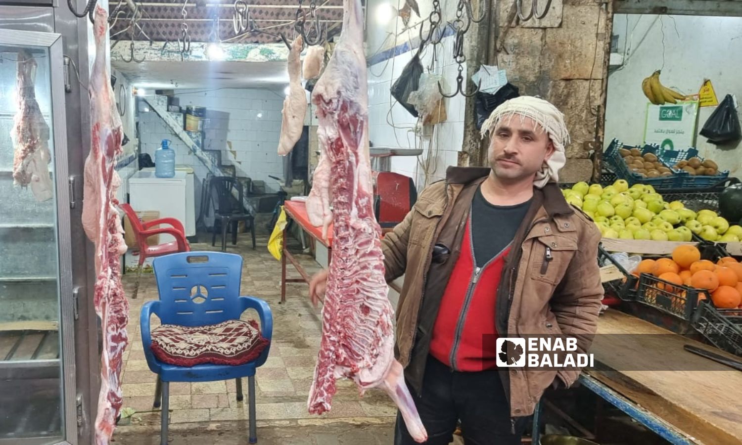 ارتفعت أسعار اللحوم في إدلب إلى أرقام غير مسبوقة – 10 من كانون الثاني 2024 (/ أنس الخولي)