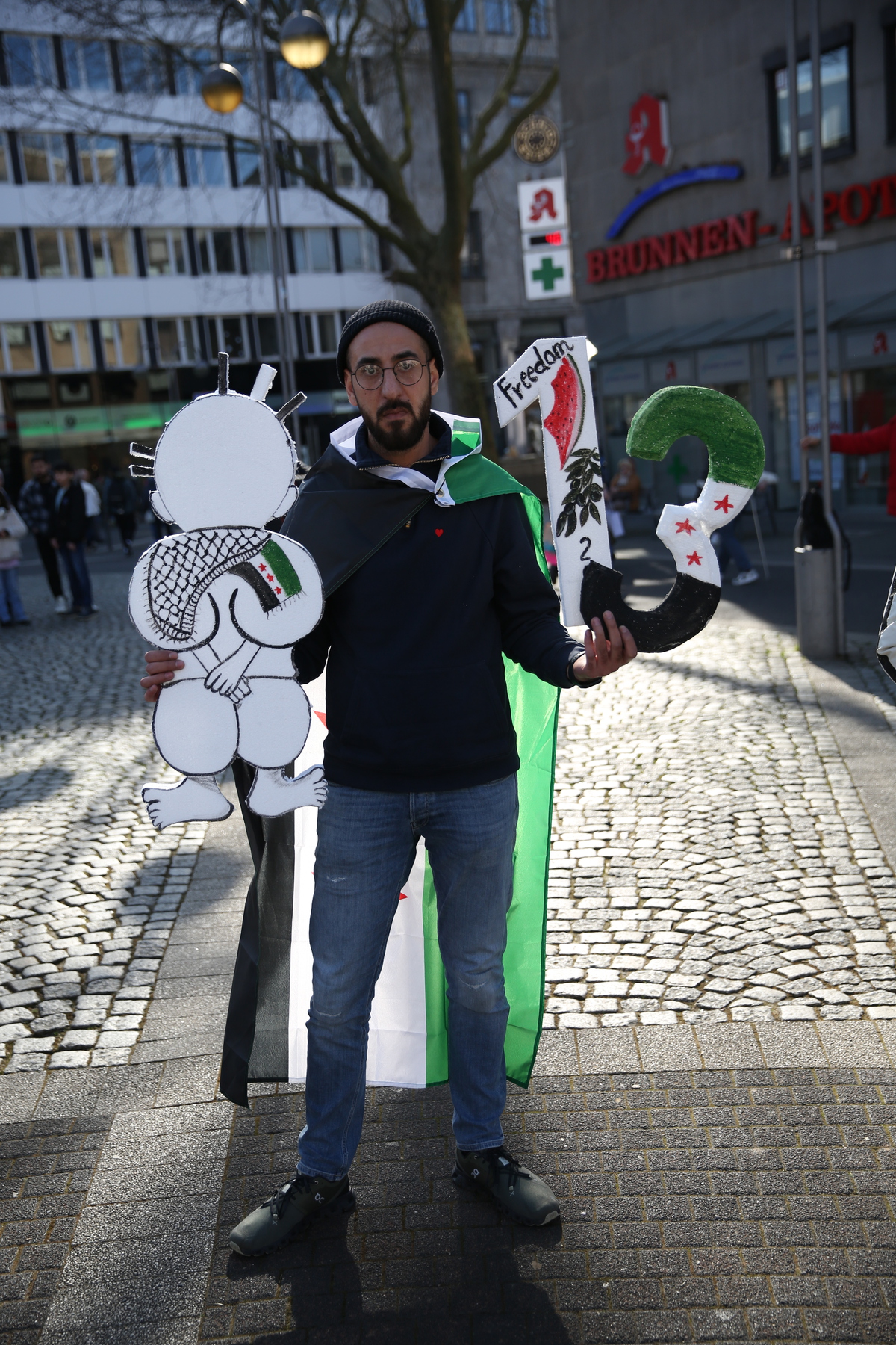 مظاهرة في مدينة بوخوم الألمانية في الذكرى الـ 13 للثورة السورية - 9 من آذار 2024 (عبد المعين حمص \)